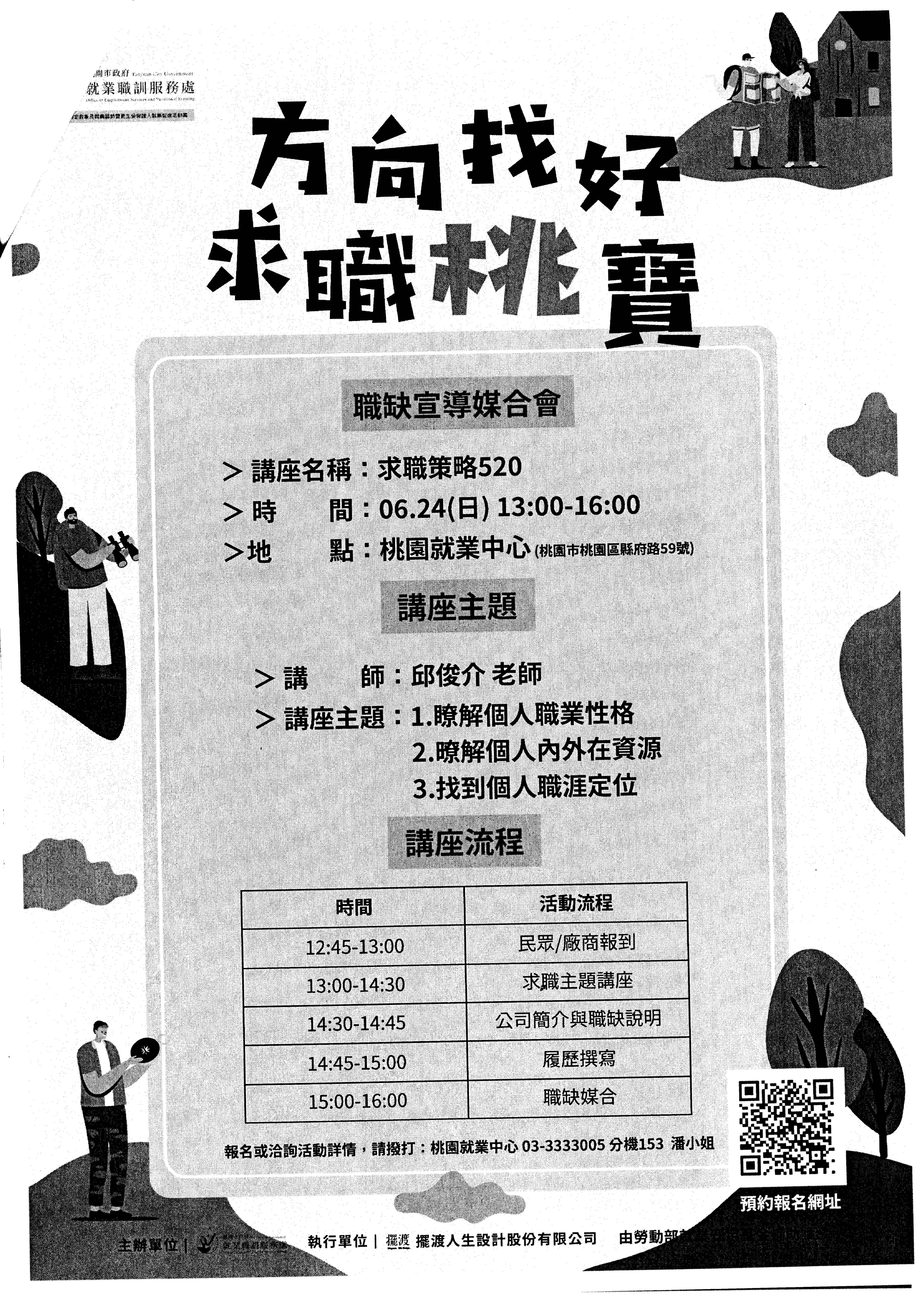 111/06/24 13:00~16:00「求職策略520」- 桃園就業中心。