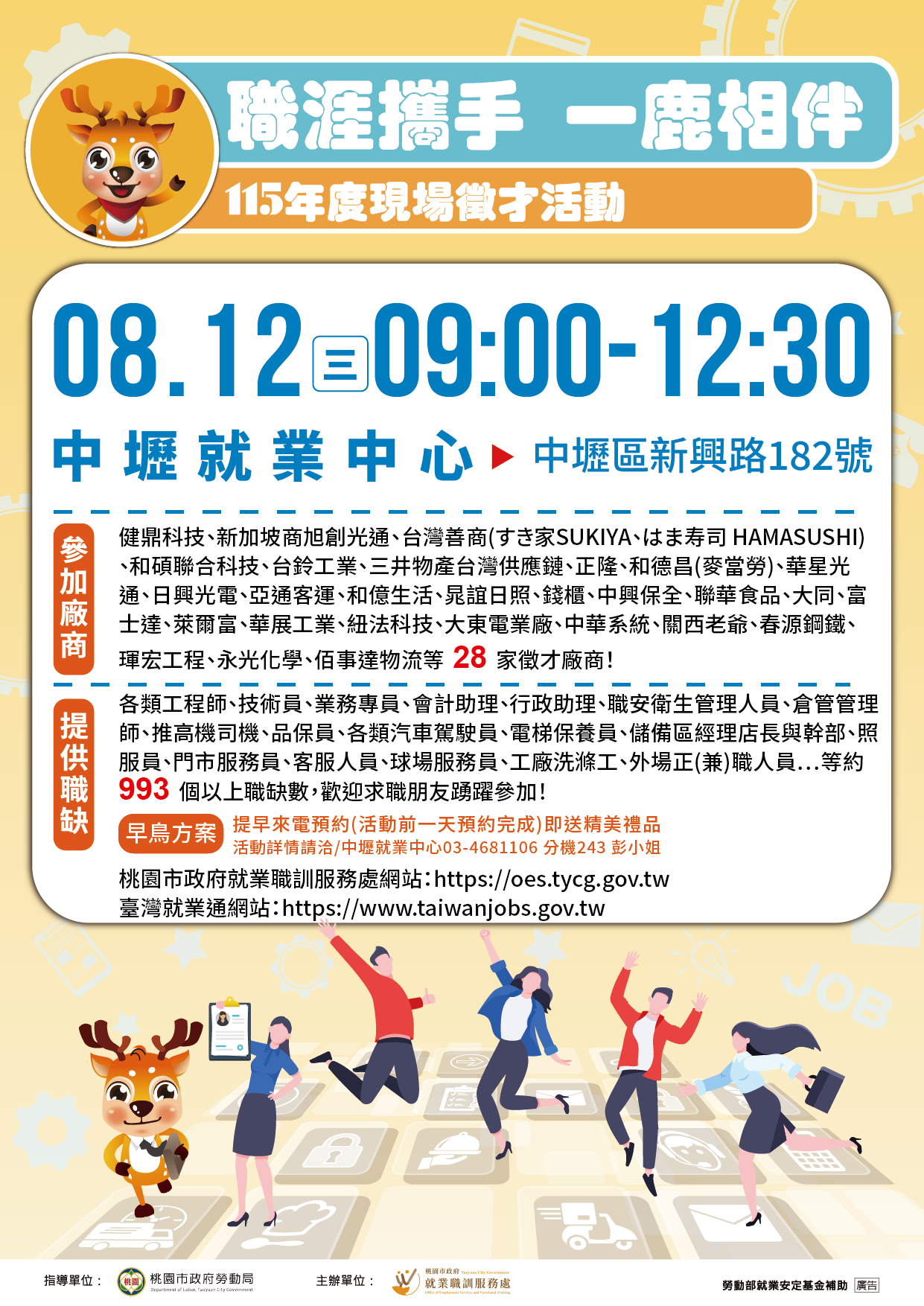115年8月12日中壢就業中心現場徵才活動